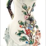 The Goat and Bee milk jug with incised triangle and script Chelsea mark, 1745-49, sold at Doyle for $3,780. (Cowles Syndicate Inc.)