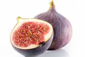 Fresh figs isolated on white