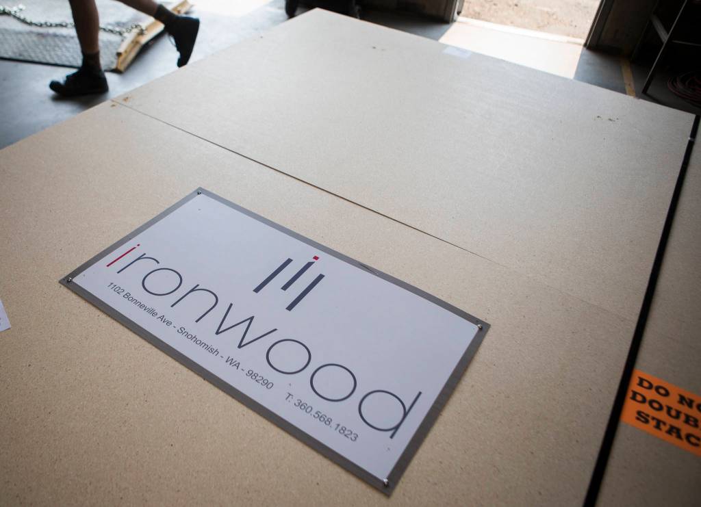 An Ironwood shipment bound for Hawaii awaits loading. (Olivia Vanni / The Herald)