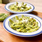 Lime and pistachios add bright, sweet flavor to this pesto. (Kate Krader / Bloomberg)