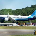 The Boeing 737 Max 10 airplane landing at Boeing Field in Seattle on June 18, 2021. MUST CREDIT: Bloomberg photo by Chona Kasinger.