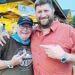 Carolyn Dode Carlson with Alex Crocco, who is ahead by seven votes for second place for a seat on the Mukilteo City Council in the general election. (Contributed photo)