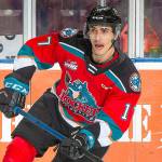 Alex Swetlikoff appeared in 110 games over three seasons with the Kelowna Rockets, tallying 25 goals and 29 assists. The Everett Silvertips acquired the overage forward on Wednesday. (Photo by Marissa Baecker)