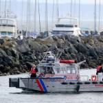 Search and rescue Thursday afternoon in the area of a downed airplane in Edmonds on August 26, 2021. (Kevin Clark / The Herald)
