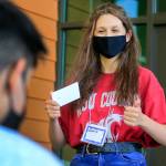 Emily Heck gives a speech during a public speaking clinic for the newly formed Marysville Youth Advocacy Committee at Marysville Getchell High School. (Kevin Clark / The Herald)