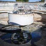 Repairs are made on one the clarifiers at the Edmonds Wastewater Treatment Plant last Thursday in Edmonds. (Olivia Vanni / The Herald)