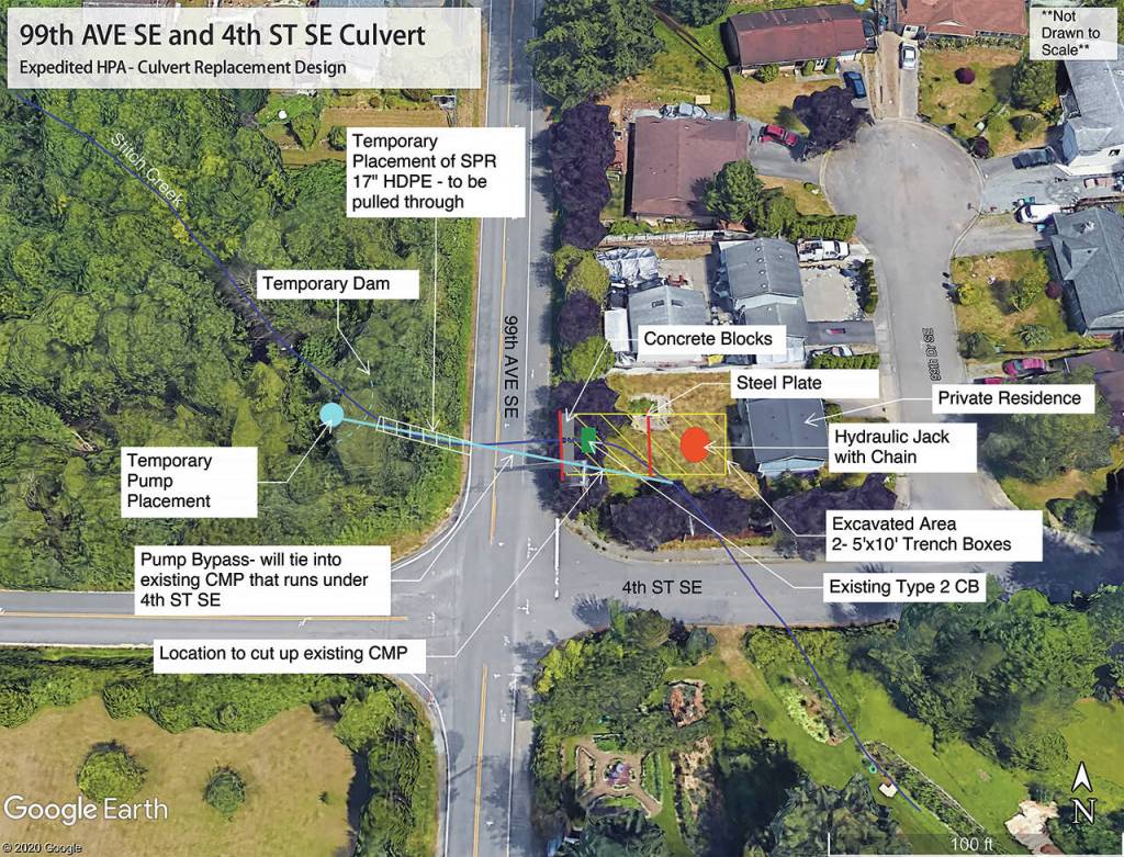 The city of Lake Stevens dug up a family's yard to replace a failing culvert early this year. (City of Lake Stevens)