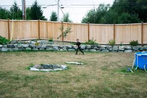 The Everson family got a new backyard after the city of Lake Stevens had to install a new city culvert under their property. (Isabella Breda / The Herald)