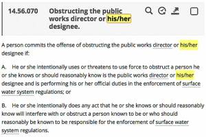 The city of Everett is pursuing changing its municipal code's language to replace gender-specific pronouns with gender neutral words. Instead of his/her the code would use the specific position or title, such as police officer or public works director. (City of Everett)
