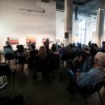 People gather inside the Schack Art Center during the first night of the Fishermans Village Music Festival to watch Sylvi perform. (Olivia Vanni / The Herald)