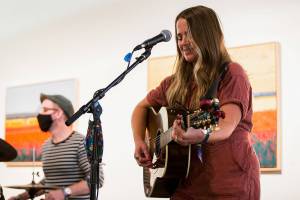 Sylvi performs at the Schack Art Center during the first night of Fisherman's Village Music Festival on Thursday, Sept. 9, 2021 in Everett, Wa. (Olivia Vanni / The Herald)
