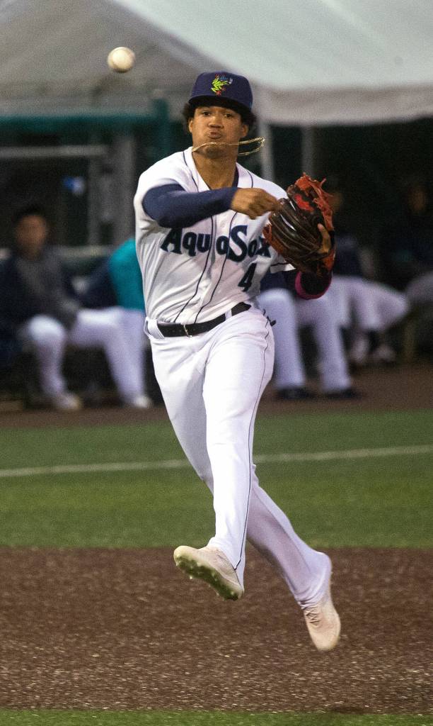 Marte has made strides defensively at shortstop this season. (Andy Bronson / The Herald)