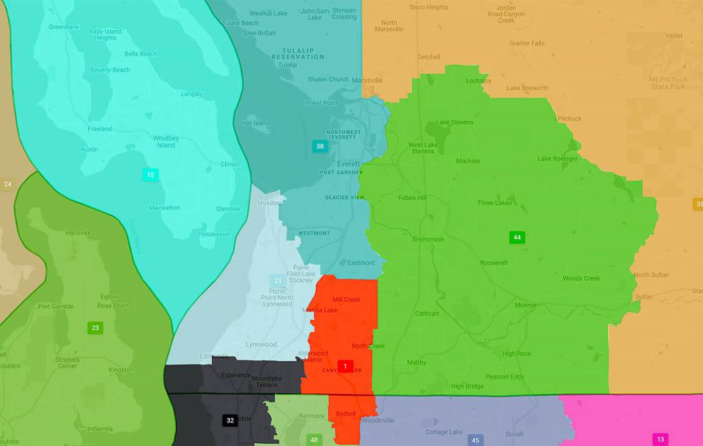 Paul Graves draft Legislative District map. (Washington State Redistricting Commission)