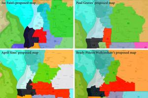 The Voting Commissioners of the Washington State Redistricting Commission released draft Legislative District maps Tuesday. (Washington State Redistricting Commission)