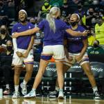 The Phoenix Mercury bench reacts to a foul call during the second-round, single elimination playoff game at Angel of the Winds Arena on Sunday in Everett. (Olivia Vanni / The Herald)