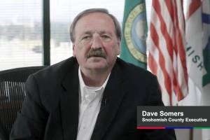 Snohomish County Executive Dave Somers announcing his proposed 2022 budget on You Tube. (Snohomish County)