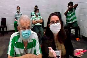 Lloyd Richmond (left) and attorney Samantha Sommerman appear at an Everett District Court bail hearing Sept. 6. (Herald file photo)