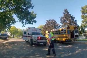 A school bus driver was stabbed to death while picking up students at Longfellow Elementary School in Pasco on Friday. (Pasco Police Department)