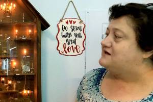 Connie L. Bigelow at her store Miniatures & More in Edmonds on Tuesday. (Janice Podsada / The Herald)