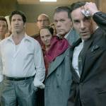 Billy Magnussen, from left, Jon Bernthal, Corey Stoll, background center, John Magaro, Ray Liotta and Alessandro Nivola in The Many Saints of Newark. (Barry Wetcher / Warner Bros. Pictures)