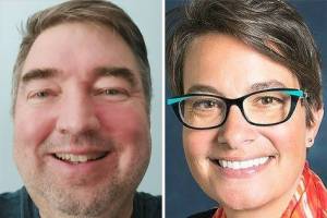 Steve Oss (left) and Cassie Franklin.