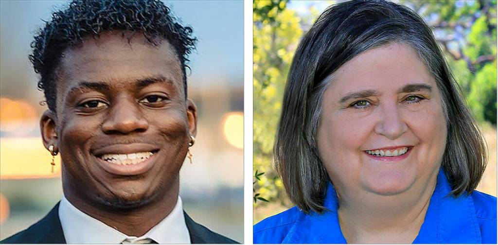 Joshua Binda (left) and Lisa Utter.