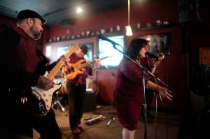 Michele D’Amour and the Love Dealers will play at the Buzz In on Broadway in Everett on Oct. 27. (Michele D’Amour and the Love Dealers)
Michele DAmour and the Love Dealers are scheduled to perform Oct. 15 at Looking Glass Coffee in Snohomish. (Michele DAmour and the Love Dealers)