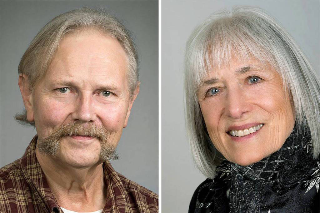 Steve Dana (left) and Karen Guzak.