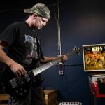 Gene Simmons impersonator Jack Murrin rehearses for the 90-minute Kiss concert he will perform in front of his north Everett home on Halloween. (Andy Bronson / The Herald)