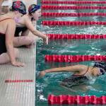 Snohomishs Cal Misner cheers on teammate Mia Limmer-Lai. (Olivia Vanni / The Herald)