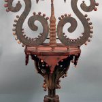 Woodcarver Johannes Scholl went by John after emigrating from Germany to the United States. One of his elaborate folk art whimsies sold at Conestoga Auctions for $4,130. (Cowles Syndicate Inc.)