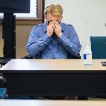 Alejandro Meza reacts to the verdict of guilty of first-degree manslaughter at the Snohomish County Courthouse on Wednesday, Oct. 27, 2021 in Snohomish, Wa. (Olivia Vanni / The Herald)