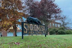 Snohomish High School, seen here Oct. 22, was put on lockdown Thursday morning. (Sue Misao / Herald file)