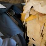 Scrap leather pieces for sale at Quil Ceda Leather in Marysville. (Andy Bronson / The Herald)