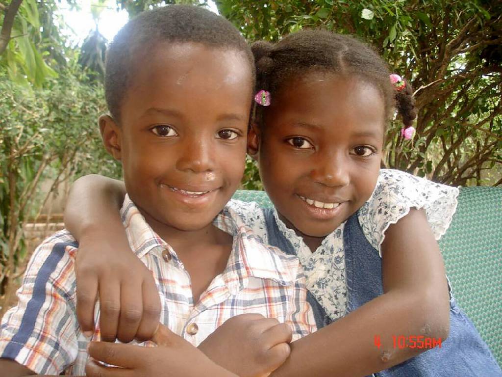 Jakobus, 4, and his sister Stella, 7, in Haiti. (Family photo)