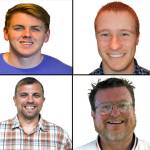 Clockwise from top left: Zac Hereth, Cameron Van Til, Tom Lafferty and Steve Willits.