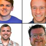 Clockwise from top left: Zac Hereth, Cameron Van Til, Tom Lafferty and Steve Willits.