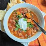 A spicy coconut sweet potato stew is just the thing to take the chill off of a cool autumn evening. (Gretchen McKay / Pittsburgh Post-Gazette)