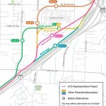 Sound Transit light rail could follow one of several options for its line and West Alderwood station. (Sound Transit)