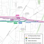 Alternatives for the Evergreen Way and Highway 526 light rail station. (Sound Transit)