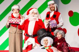 PHOTO (Photo credit to Kenny Randall):Additional photos available if requested.

 

Snowman_down.jpg: The hapless cast (l-r: Ingrid Buron, Dorothy Pierce, Jonathan Olson, Megan Bell, Britta Grass) of  "The Farndale Avenue Housing Estate Townswomen’s Guild Dramatic Society’s Production of A Christmas Carol," running November 26-December 19 at the Red Curtain Arts Center in Marysville.