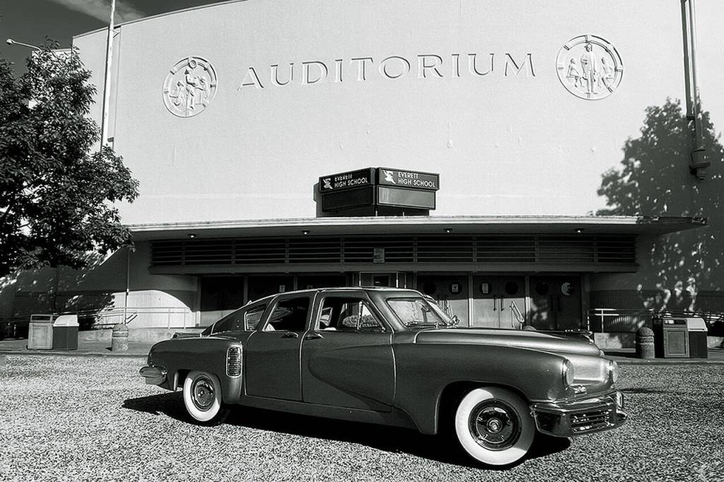 Anthony Schmidt, 13, uses forced perspective photography to make model cars look real. This was taken at Everett High School. (Anthony Schmidt)