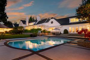 The back view of the 10,000 square foot home at 3727 Shore Ave. in Everett that's for sale for $4.9 million. (Norton Zanini)