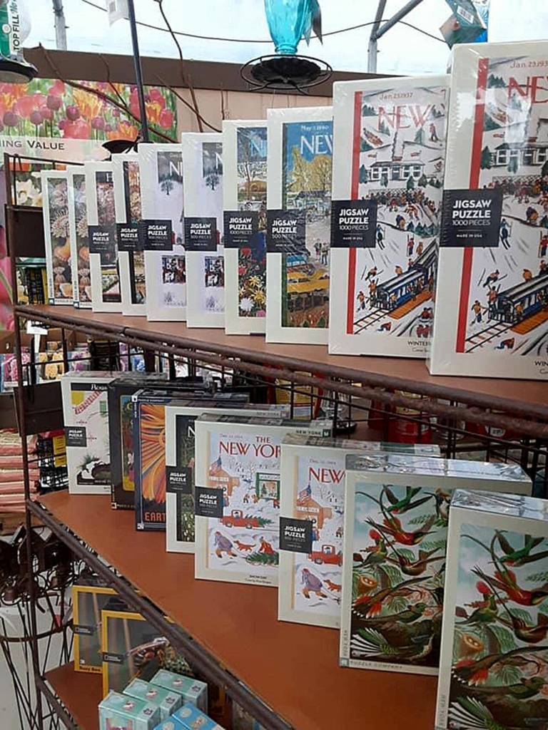 Jigsaw puzzles from the New York Puzzle Company.