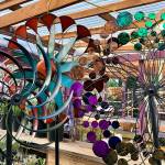 Spinners and other garden art.