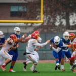 Led by a massive offensive line, the Eagles have run all over opposing defenses. (Pete Caster / Tacoma News Tribune)