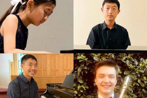 Clockwise from top left: Trinity Yun, Ryan Chung, Carson Chadd and John Meneses.