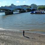 Beachcombing on the banks of the Thames at low tide in London. (Rick Steves Europe)