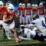 Zack Lee and the Eagles powerful ground attack set a 4A state championship game record with 524 yards rushing. (Kevin Clark / The Herald)