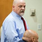 William Talbott II at the Snohomish County Courthouse on July 24, 2019, in Everett, before a judge sentenced him to life without parole for murdering a young Canadian couple in 1987. (Andy Bronson / The Herald)